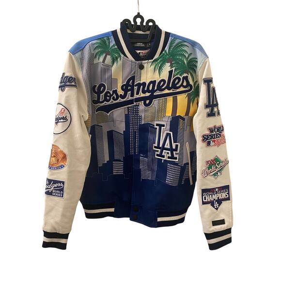 Official LA Dodgers Los Angeles Varsity Bomber Jacket Size Small - Picture 1 of 8